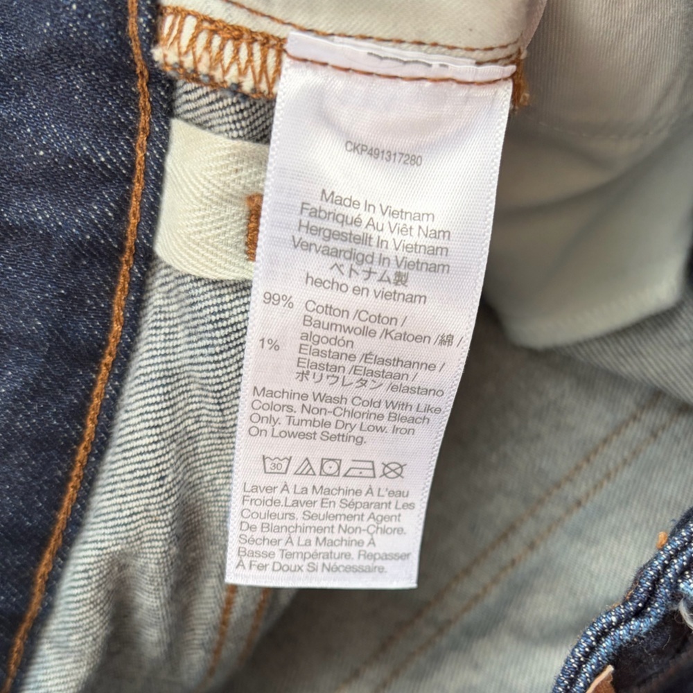 Madewell 90s Curvy Jeans Candiani Denim Straight Leg Dark Wash 25 - Picture 13 of 16